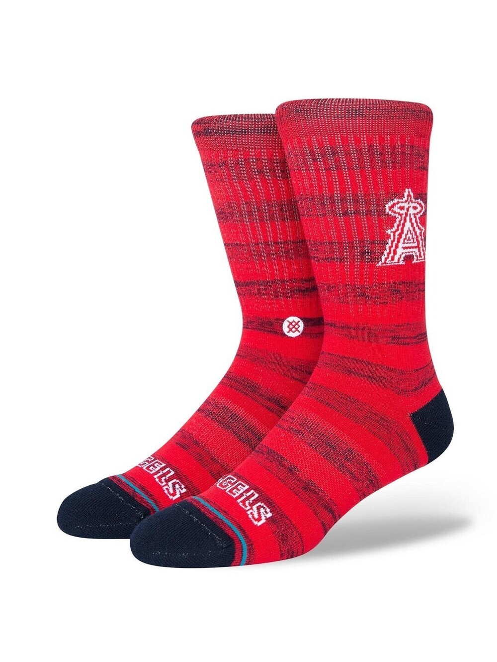 Stance MLB Los Angeles Angels Twist Crew Socks Mens Size L 9-13 Red Baseball NWT